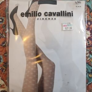 Black sheer nylons flower pattern